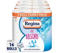 Regina XXL Absorb Kitchen Towels ? 16 Rolls Per Pack, Super Absorbent 2-ply sheets, 75 Extra-large Sheets Per Roll, 50% More Absorbent Than Previous