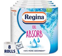 Regina XXL Absorb Kitchen Towels ? 8 Rolls Per Pack, Super Absorbent 2-ply Kitchen Towels, 75 Sheets Per Roll, Extra-large Sheets, 50 percent More