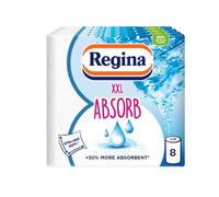Regina XXL Absorb Kitchen Towels - 8 Rolls Per Pack, Super Absorbent 2-ply Kitchen Towels, 75 Sheets Per Roll, Extra-large Sheets, 50 percent More Absorbent Than Previous XXL Products, Easy Open Pack
