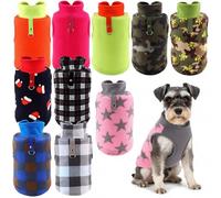 Reginary 10 Pack 2X-Large Dog Sweaters Fleece Pet Dog Clothes with Leash Ring Soft Warm Winter Puppy Plaid Shirt(Bright)