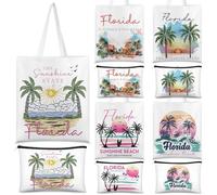Reginary 10 Pcs City Souvenirs Gifts New York Italy Chicago Seattle Los Angeles Florida San Francisco Souvenir Tote Bag (Florida)