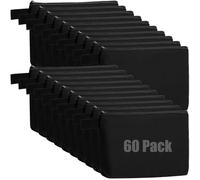 Reginary 60 Pieces 15 Colors Canvas Makeup Bags Bulk Cute Travel Cosmetic Pouch Multipurpose Blank Small Toiletry Bag DIY with Zipper for Women Operation Christmas Gift, Black, 9.8 x 5 x 2 Inch