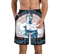 Reginascaks Arnold Businessman Schwarzenegger Graphic Men's Beach Shorts - Stylish, Stretch-Fit, Ideal for Swimming & Casual Wear Large