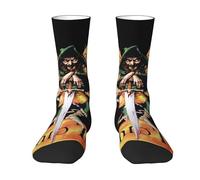 Reginascaks Jeth*ro Band Tull Contrast Socks - Rock band style fun socks, music theme socks for everyday wear and music fan gifts