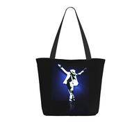 Reginascaks Michael King Jackson Canvas Tote Bag Women'S Rock Style Large Capacity Shopping Bag Rock Singer Inspired Design Multifunctional Bag For Daily Shopping Travel