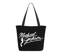 Reginascaks Michael King Jackson Canvas Tote Bag Women'S Rock Style Large Capacity Shopping Bag Rock Singer Inspired Design Multifunctional Bag For Daily Shopping Travel