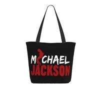 Reginascaks Michael King Jackson Canvas Tote Bag Women'S Rock Style Large Capacity Shopping Bag Rock Singer Inspired Design Multifunctional Bag For Daily Shopping Travel