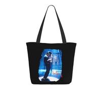 Reginascaks Michael King Jackson Canvas Tote Bag Women'S Rock Style Large Capacity Shopping Bag Rock Singer Inspired Design Multifunctional Bag For Daily Shopping Travel