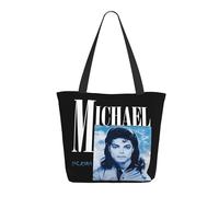Reginascaks Michael King Jackson Canvas Tote Bag Women'S Rock Style Large Capacity Shopping Bag Rock Singer Inspired Design Multifunctional Bag For Daily Shopping Travel