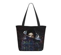 Reginascaks Michael King Jackson Canvas Tote Bag Women'S Rock Style Large Capacity Shopping Bag Rock Singer Inspired Design Multifunctional Bag For Daily Shopping Travel