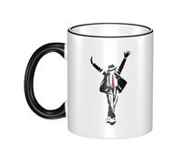 Reginascaks Michael King Jackson Mugs Hip Hop Themed Coffee Tea Mug - 330ml Trendy Ceramic Mug, a Classic Gift for Hip hop Lovers
