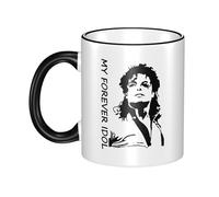 Reginascaks Michael King Jackson Mugs Hip Hop Themed Coffee Tea Mug - 330ml Trendy Ceramic Mug, a Classic Gift for Hip hop Lovers