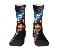 Reginascaks Michael King Jackson Socks | Hip Hop Contrast Color Socks | Rock Style Socks | Breathable Sports Socks | Suitable for Daily Wear and Sports | Gift for Music Lovers