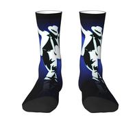 Reginascaks Michael King Jackson Socks | Hip Hop Contrast Color Socks | Rock Style Socks | Breathable Sports Socks | Suitable for Daily Wear and Sports | Gift for Music Lovers