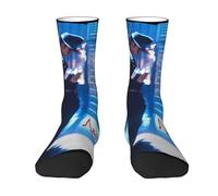 Reginascaks Michael King Jackson Socks | Hip Hop Contrast Color Socks | Rock Style Socks | Breathable Sports Socks | Suitable for Daily Wear and Sports | Gift for Music Lovers
