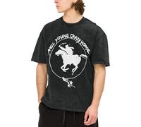 Reginascaks Neil Singer Young Shirts The Essential T-Shirt The White Stencil Black Novelty Graphic Tee Washed Cotton Crew Neck Retro Short Sleeve for Men Music Fans Gift XX-Large