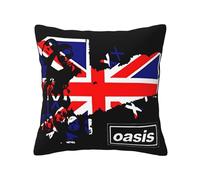 Reginascaks O*a*sis rock band Four Seasons Pillow Cover - Fashionable rock elements Pillow Cases, create a unique home atmosphere, suitable for sofas bedrooms Music fans gift 20"x20"