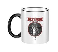 Reginascaks Rush-Mugs Rock Band Rock Style Ceramic Mug - Rock Band Design Coffee Mugs, Microwave and Dishwasher Safe, Music Lover Gift