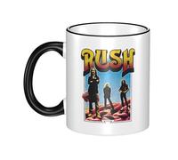 Reginascaks Rush-Mugs Rock Band Rock Style Ceramic Mug - Rock Band Design Coffee Mugs, Microwave and Dishwasher Safe, Music Lover Gift