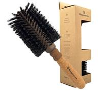 Regincós Round Brush - Eco Cork Wood - E.Cork Black 870 Natural - Professional - Handmade - Large