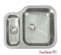 Reginox Alaska 1.5 Bowl Polished Stainless Steel Undermount Kitchen Sink LHSB