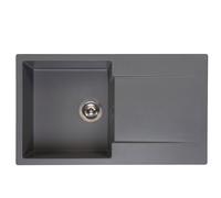 Reginox Amsterdam 10GS 1.0 Bowl Granite Reversible Grey Kitchen Sink 860x500mm