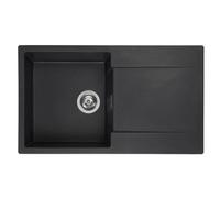 Reginox Amsterdam 15Bs 1.5 Bowl Granite Reversible Black Kitchen Sink 1000X500mm