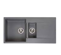 Reginox Amsterdam 15GS 1.5 Bowl Granite Reversible Grey Kitchen Sink 1000x500mm