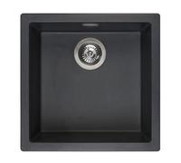Reginox Amsterdam 40 Bs Black Silvery Granite 1 Bowl Inset Kitchen Sink With Waste