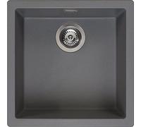 Reginox Amsterdam 40 Integrated Single Bowl Granite Kitchen Sink Grey Silvery