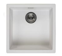 Reginox Amsterdam 40 Pure White 1 Bowl Inset Granite Kitchen Sink - Durable & Modern
