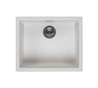 Reginox Amsterdam 50 Integrated Single Bowl Granite Kitchen Sink Pure White