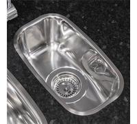 Reginox Comfort 0.5 Half Bowl Kitchen Sink Stainless Steel Integrated Waste