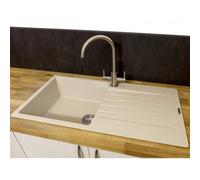 Reginox Harlem10 Kitchen Sink Single Bowl Caffe Granite Reversible Inset Waste
