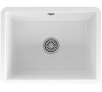 Reginox Mataro Ii White Ceramic Undermount Single Bowl Kitchen Sink With Waste