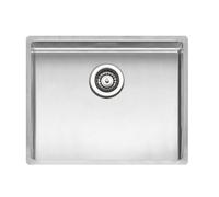 Reginox New York 50X40 L Single Bowl Stainless Steel Kitchen Sink - Flexible Undermount & Inset Fit