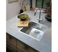 Reginox New York 40X40 Square Stainless Steel 1 Bowl Kitchen Sink - Undermount & Inset