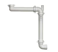 Reginox Panama Space Saving Sink Basin Waste Syphon White Bathroom