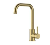 Reginox Salina BG Single Lever Square Neck Brushed Gold Kitchen Mixer Tap