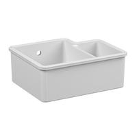 Reginox Tuscany White Ceramic 1.5 Bowl Undermount Kitchen Sink - Durable & Seamless Design For Modern Homes