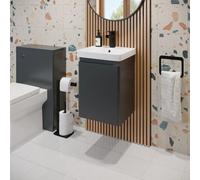 Regis Anthracite Grey Wall Hung Vanity Unit & Basin - 400mm