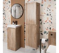 Regis Forma Wall Hung Tall Wood Bathroom Cabinet 1400 x 400mm