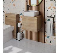 Regis Forma Wall Hung Wood Vanity Unit & Cannes Countertop Basin 500mm