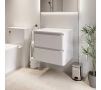Regis Forma White Gloss Wall Hung Countertop Vanity Unit without Basin - 600mm