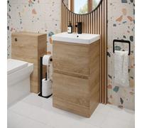 Regis Forma Wood Freestanding Cloakroom Vanity Unit with Basin - 500mm