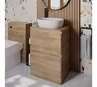 Regis Forma Wood Freestanding Countertop Vanity Unit with St Tropez White Basin - 600mm