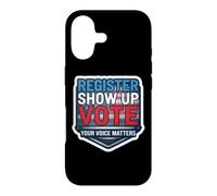 Register Show up Vote Your Voice Matters USA Voter American Case for iPhone 17