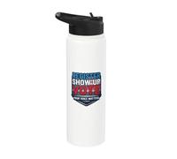 Register Show up Vote Your Voice Matters USA Voter American Stainless Steel Insulated Water Bottle