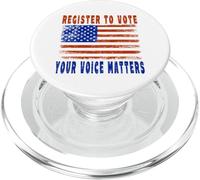Register To Vote - Your Voice Matters Voter Registration PopSockets PopGrip for MagSafe