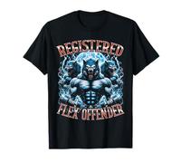 Registered Flex Offender Gym Workout Bodybuilder Funny T-Shirt